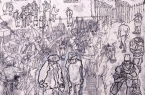 Jack Shepherd Receiving the St. Giles Bowl vs. St. Mungo's Soup Kitchen (detail)